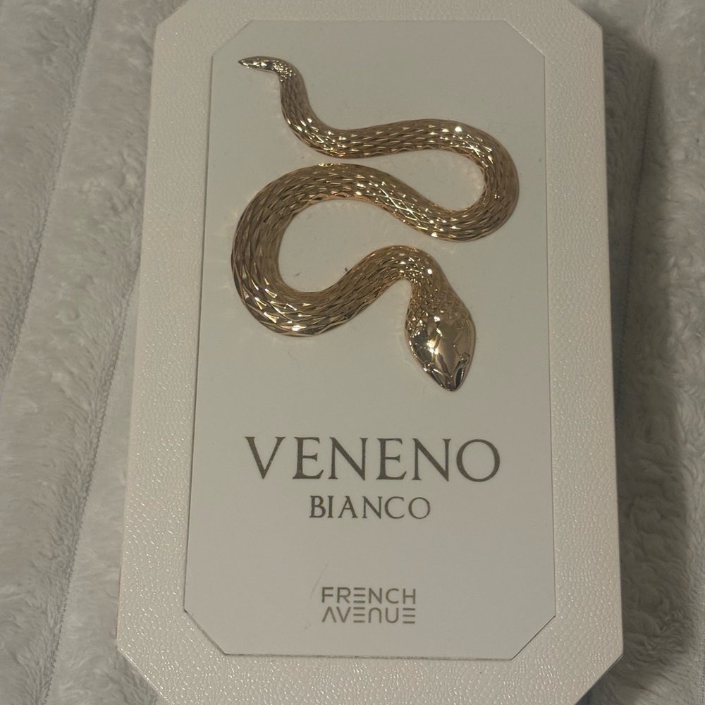 Veneno Bianco Gold Snake Accent Perfume Box by
